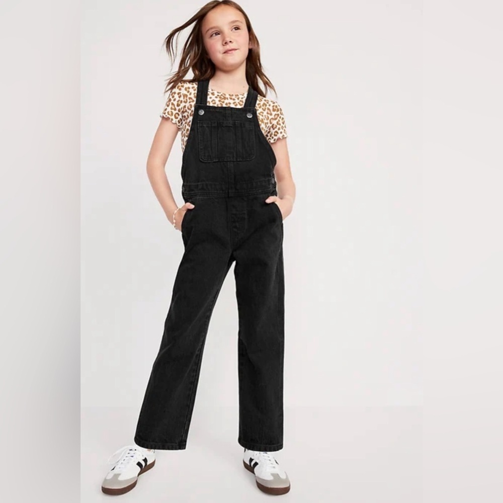 Old navy Slouchy Straight Jean Overalls for Girls size L 10/12